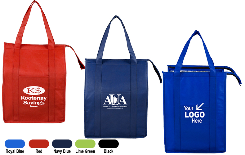 Large Insulated Cooler Zipper Tote Bag